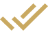 Two golden checkmarks symbol