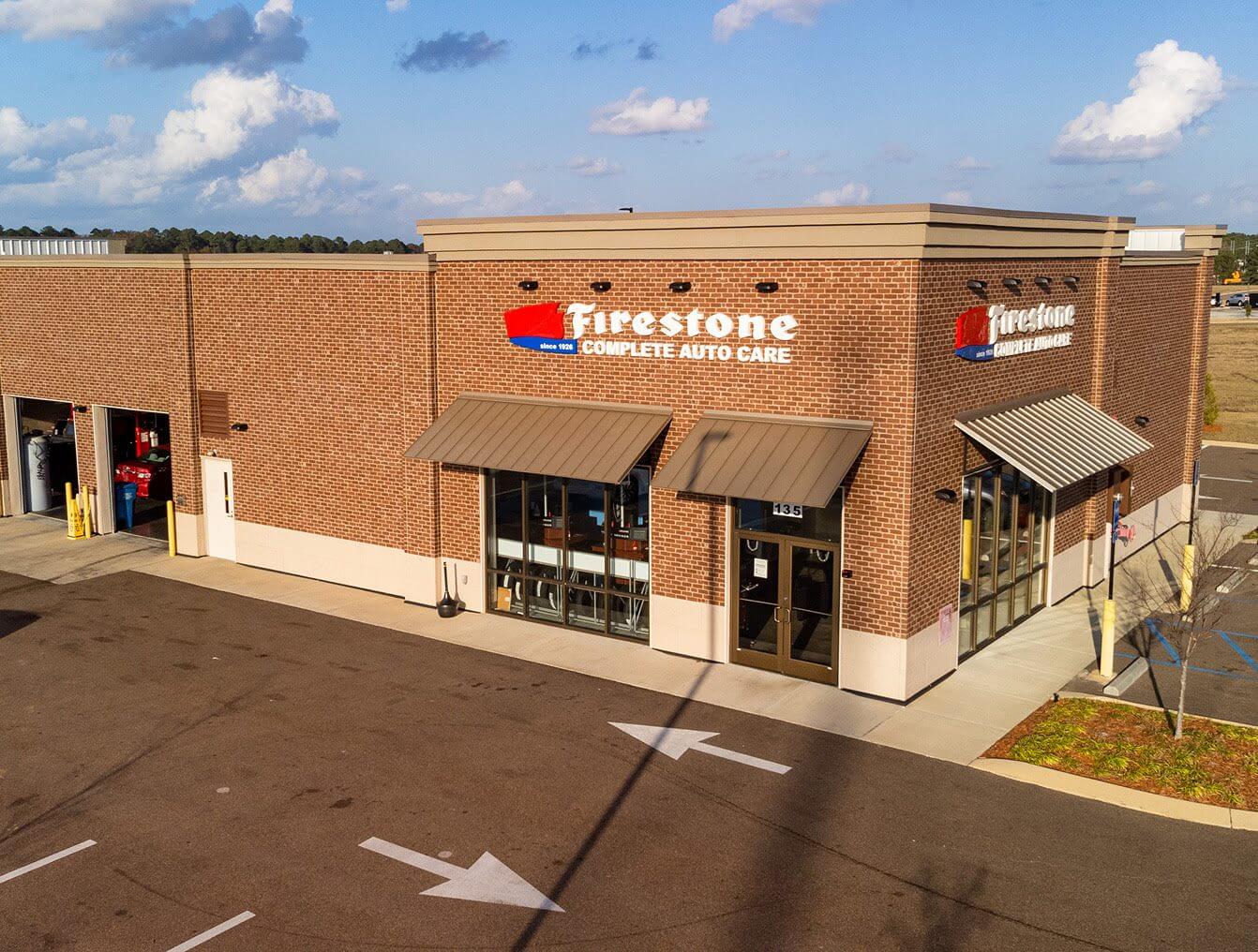 Firestone auto care center exterior view.